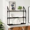 3-Tier Wall Shelf Black 80x21x78.5 cm Engineered Wood Colour black Size 80 x 21 x 78.5 cm Quantity in Package 1 Number of Pieces 