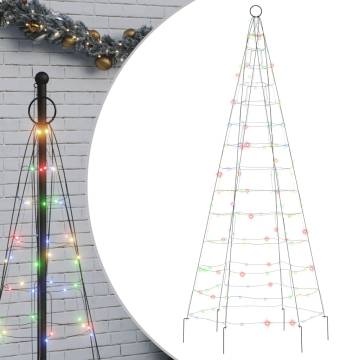 200 LEDs Colorful Christmas Tree Light for Flagpole - 180 cm