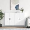 Elegant White Wall Mounted Cabinets - 2 pcs | Hipomarket