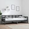 Day Bed Grey Solid Wood Pine 90x200 cm Colour grey Size 90 x 200 cm 