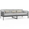 Day Bed Grey Solid Wood Pine 90x200 cm - HipoMarket