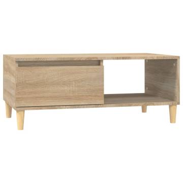 Coffee Table Sonoma Oak - Scandinavian Style & Storage