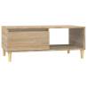 Coffee Table Sonoma Oak - Scandinavian Style & Storage