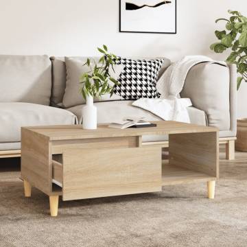 Coffee Table Sonoma Oak - Scandinavian Style & Storage