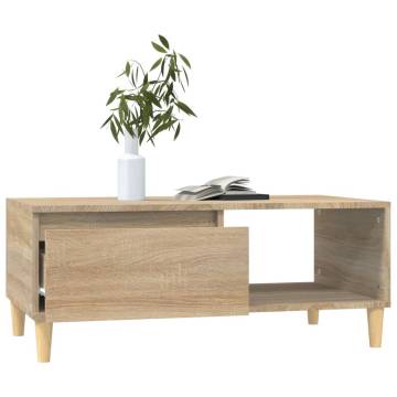 Coffee Table Sonoma Oak - Scandinavian Style & Storage