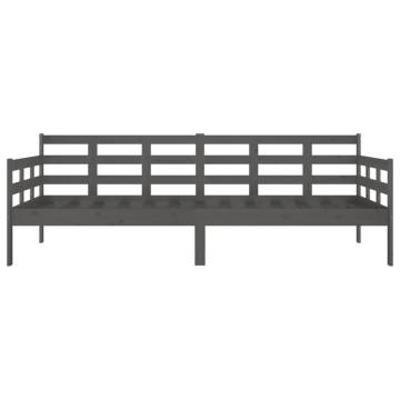 Day Bed Grey Solid Wood Pine 90x200 cm - HipoMarket