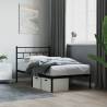 Metal Bed Frame with Headboard Black 90x200 cm Colour black Size 90 x 200 cm Model with headboard 