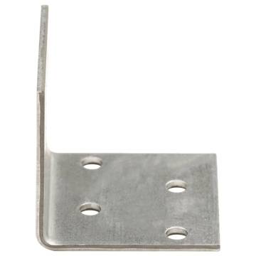 100 pcs Angle Brackets 2mm Galvanised Steel - Durable DIY Tools