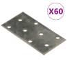 Perforated Plates 60 pcs 2 mm 80x40 mm Galvanised Steel Size 80 x 40 mm Quantity in Package 1 