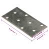 Perforated Plates 60 pcs 80x40mm Galvanised Steel - DIY Accessory