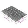 Perforated Plates 20 pcs 2 mm 300x200 mm Galvanised Steel