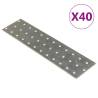 Perforated Plates 40 pcs 2 mm 240x60 mm Galvanised Steel Size 240 x 60 mm Quantity in Package 1 