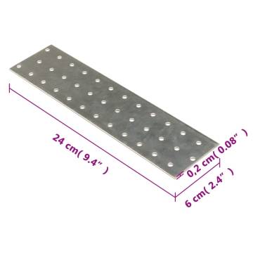 40 pcs Perforated Plates 2mm Galvanised Steel for DIY Projects