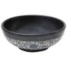 Elegant Black and Blue Round Ceramic Countertop Basin | 41x14 cm