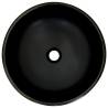 Elegant Black and Blue Round Ceramic Countertop Basin | 41x14 cm