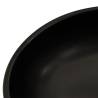 Elegant Black and Blue Round Ceramic Countertop Basin | 41x14 cm