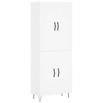 Stylish Highboard White 69.5x34x180 cm | Hipomarket