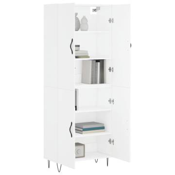 Stylish Highboard White 69.5x34x180 cm | Hipomarket