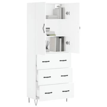 Stylish Highboard White 69.5x34x180 cm | HipoMarket