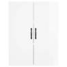 Stylish Highboard High Gloss White - 69.5x34x180 cm