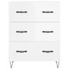 Stylish Highboard High Gloss White - 69.5x34x180 cm