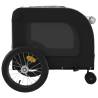 Durable Pet Bike Trailer - Black & Grey Oxford Fabric