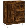 Stylish Highboard in Smoked Oak - 69.5x34x180 cm