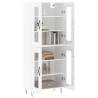 Stylish Highboard High Gloss White 69.5x34x180 cm - Hipomarket