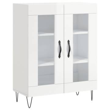 Stylish Highboard High Gloss White 69.5x34x180 cm - Hipomarket