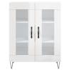 Stylish Highboard High Gloss White 69.5x34x180 cm - Hipomarket