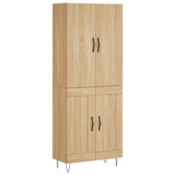 Stylish Highboard Sonoma Oak - Durable Engineered Wood - HipoMarket