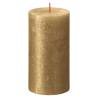 Bolsius Rustic Pillar Candles Shimmer - 4 pcs Gold | Hipo Market