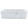 Countertop Basin White Rectangular - Chic Ceramic Sink