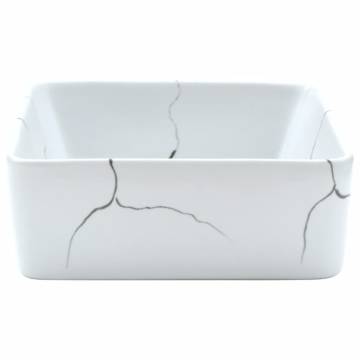 Countertop Basin White Rectangular - Chic Ceramic Sink