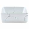 Countertop Basin White Rectangular - Chic Ceramic Sink