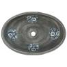 Stylish Grey Oval Countertop Basin - Ceramic 59x40 cm