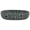 Blue Oval Ceramic Countertop Basin | 59x40x14 cm