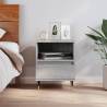 Stylish Grey Sonoma Bedside Cabinet - 40x35x50 cm