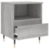 Stylish Grey Sonoma Bedside Cabinet - 40x35x50 cm