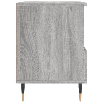 Stylish Grey Sonoma Bedside Cabinet - 40x35x50 cm