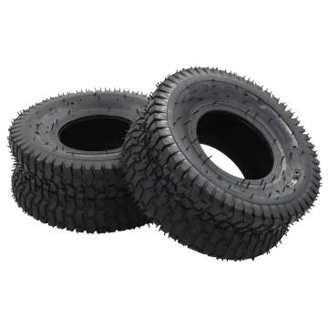 Durable Wheelbarrow Tyres 15x6.00-6 - 2 Pcs Puncture-Proof