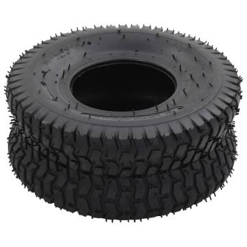 Durable Wheelbarrow Tyres 15x6.00-6 - 2 Pcs Puncture-Proof