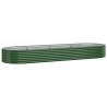 Garden Raised Bed - Powder-coated Steel 322x100x36 cm Green