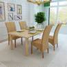 Dining Chairs Set of 4 Brown Natural Rattan | HipoMarket