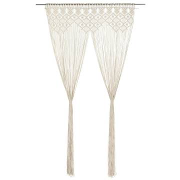 Macrame Curtain 140x240 cm Cotton | Stylish Interior Décor