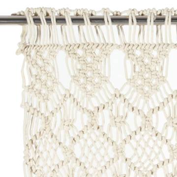 Macrame Curtain 140x240 cm Cotton | Stylish Interior Décor