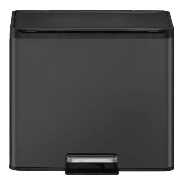 EKO Pedal Bin Essential 20+9 L Black - Stylish Waste Solution