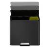 EKO Pedal Bin Essential 20+9 L Black - Stylish Waste Solution