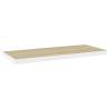 Floating Wall Shelves - 4 pcs Oak & White | HipoMarket