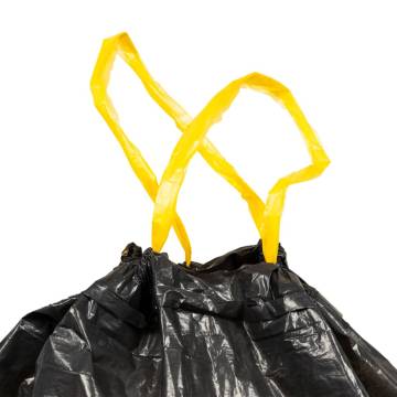 250 Pcs Black Drawstring Bin Bags - 120L | HipoMarket